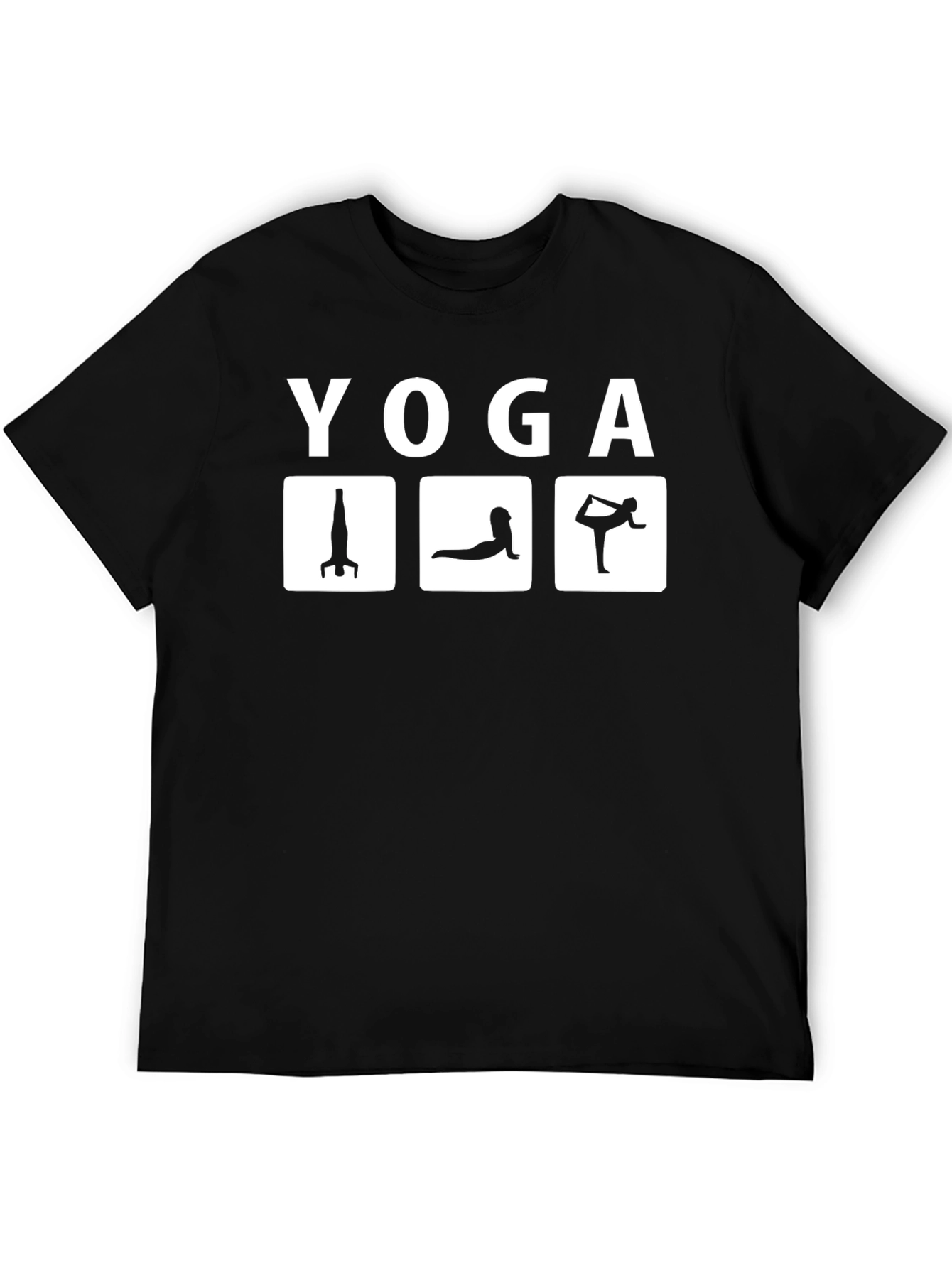 Yoga Pose Graphic T-Shirt - Black