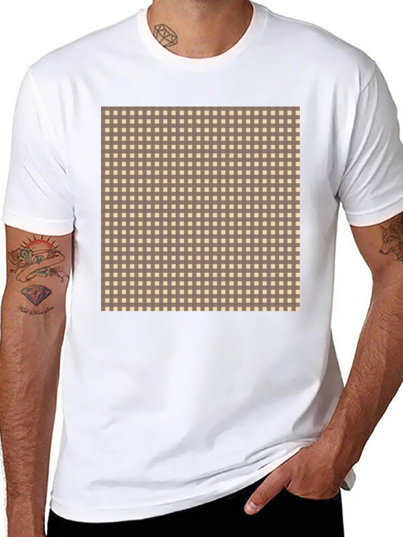 Checkered Patterned T-Shirt