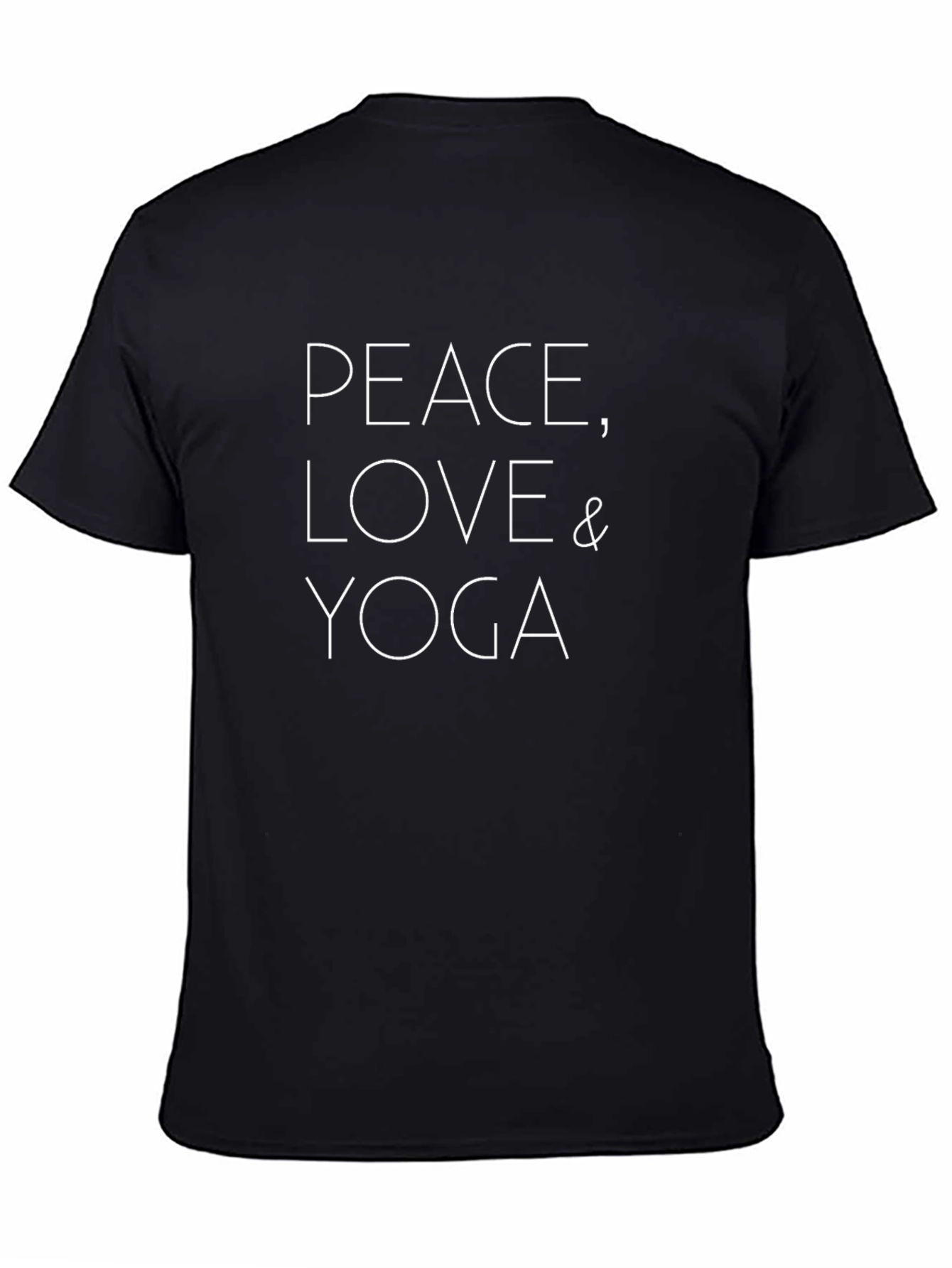 Peace Love Yoga T-Shirt - Black Graphic Tee