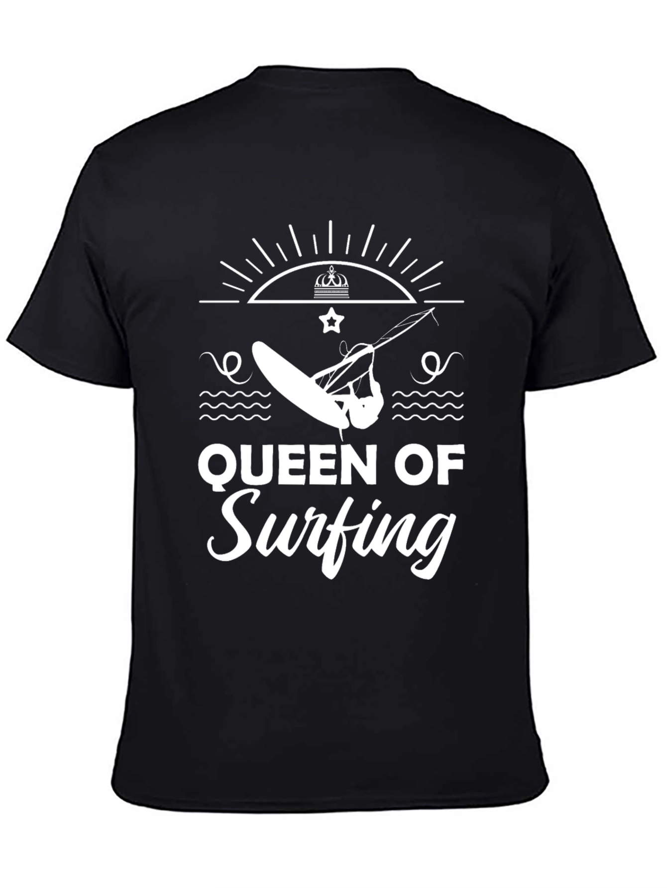 Queen of Surfing Black Graphic Tee
