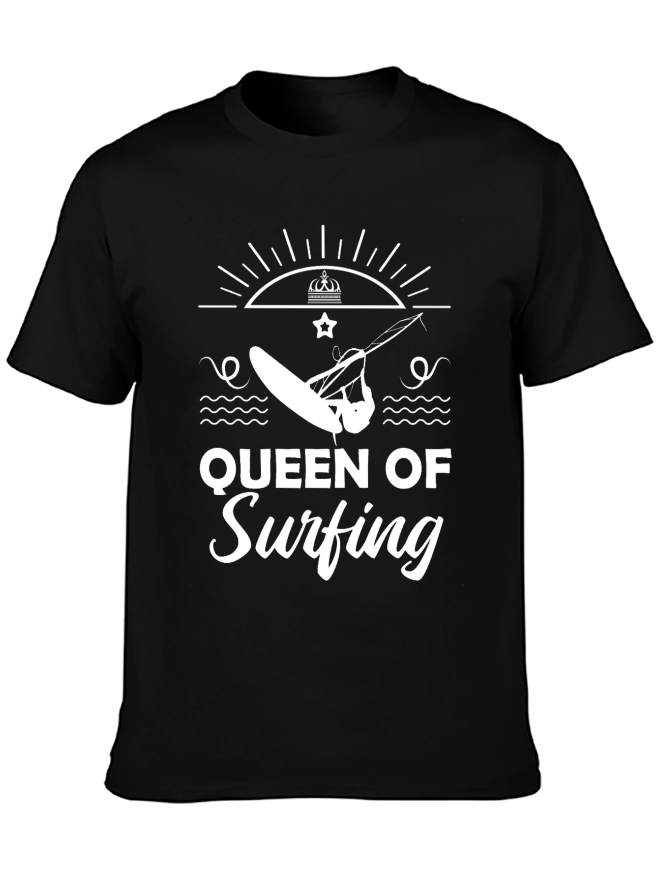 Queen of Surfing Black Graphic Tee