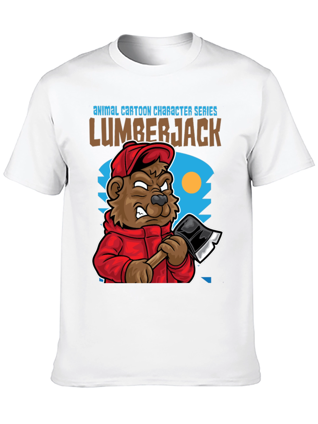 Lumberjack Bear Cartoon T-Shirt