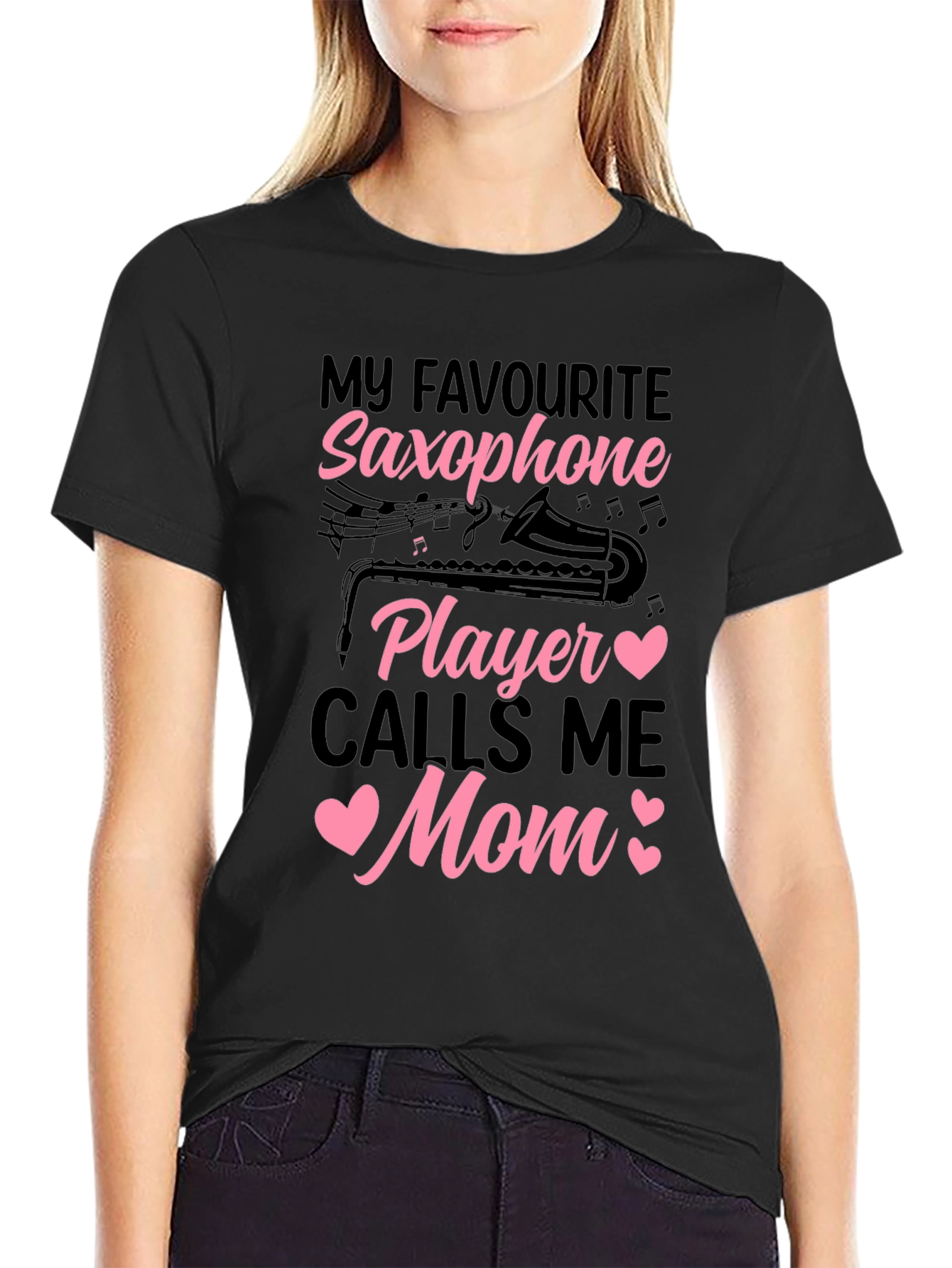 Saxophone Mom T-Shirt - Musical Gift for Mothers
