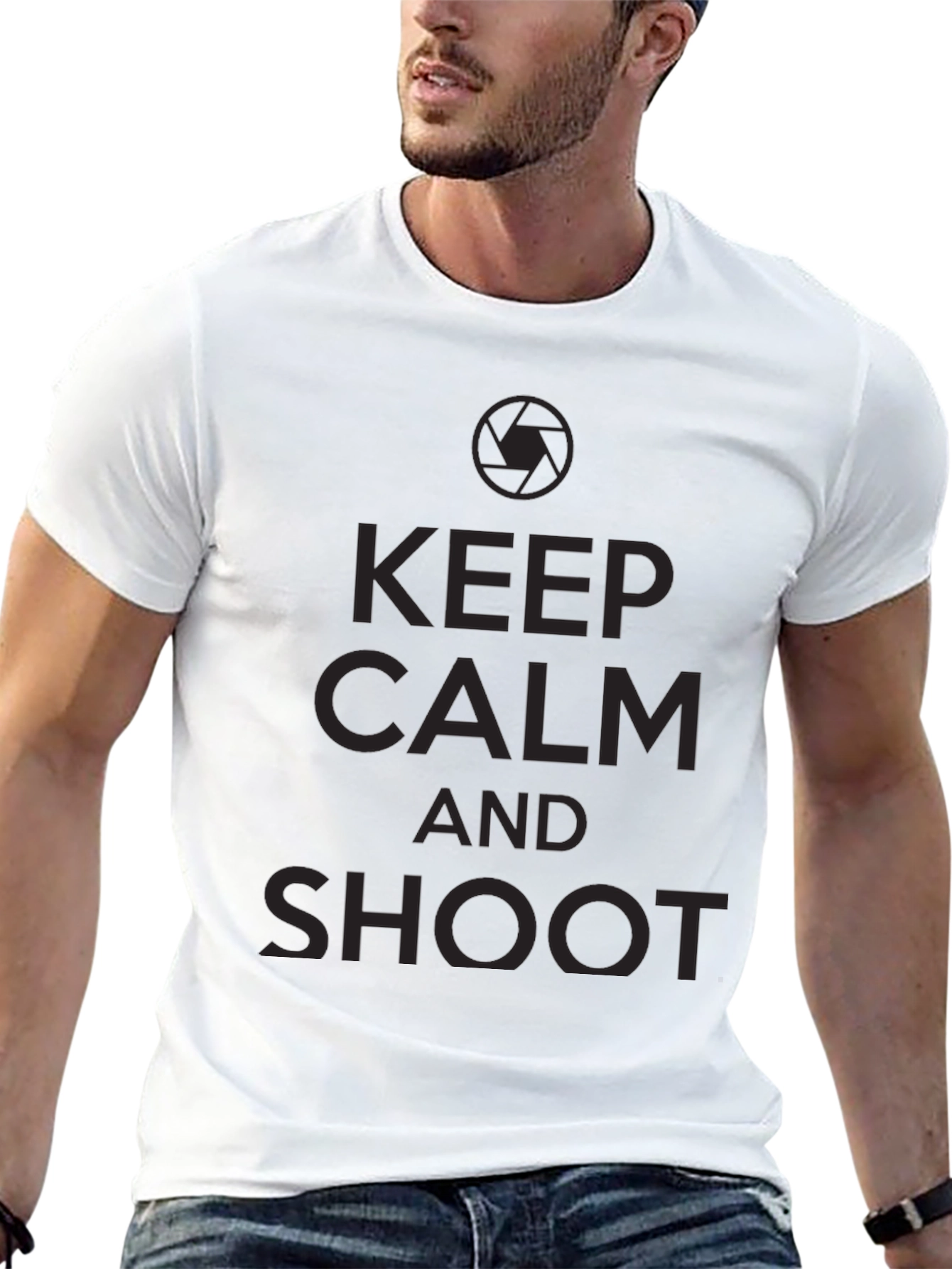 Keep Calm and Shoot Black T-Shirt