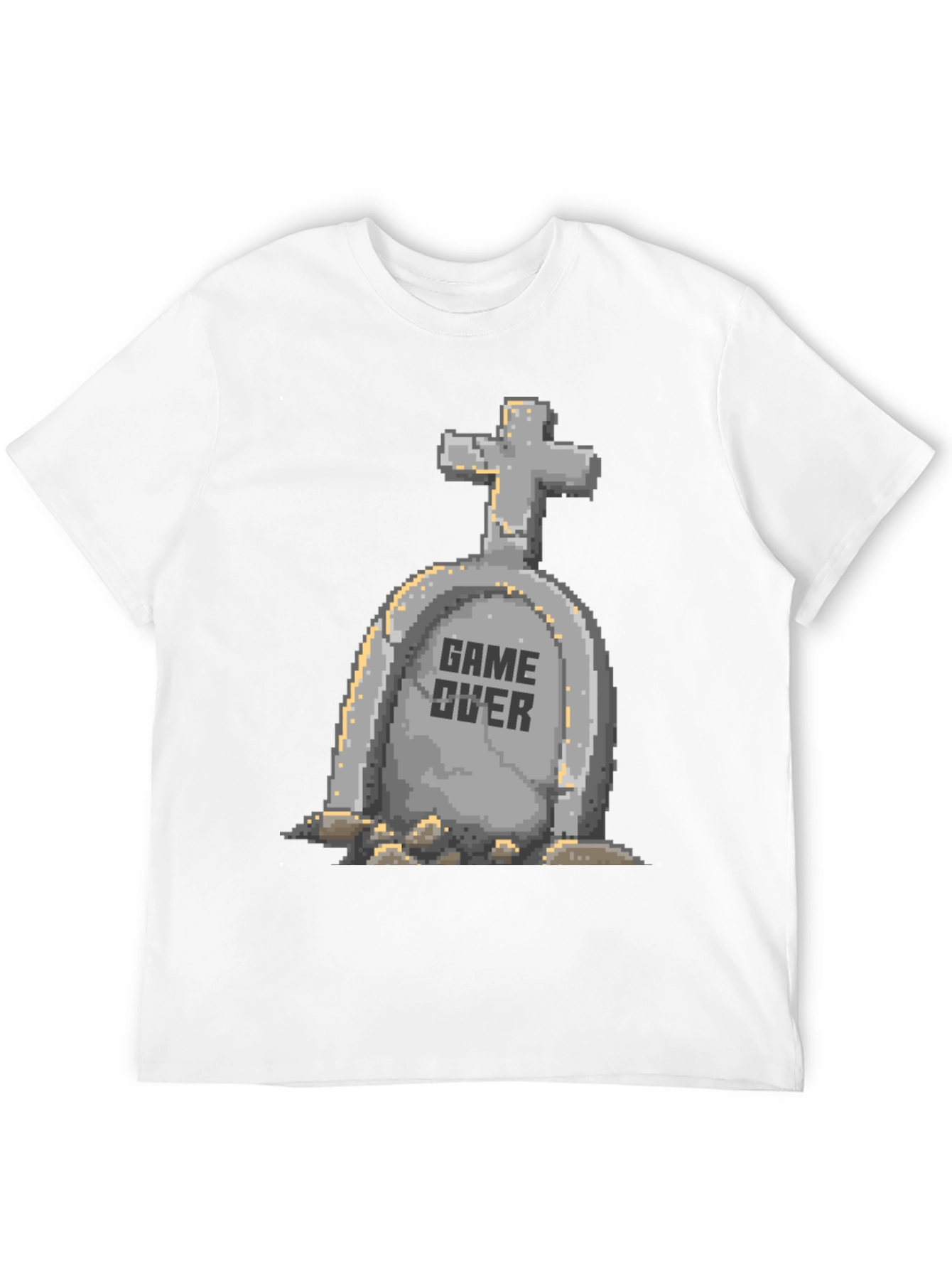 Game Over Tombstone Pixel Art T-Shirt