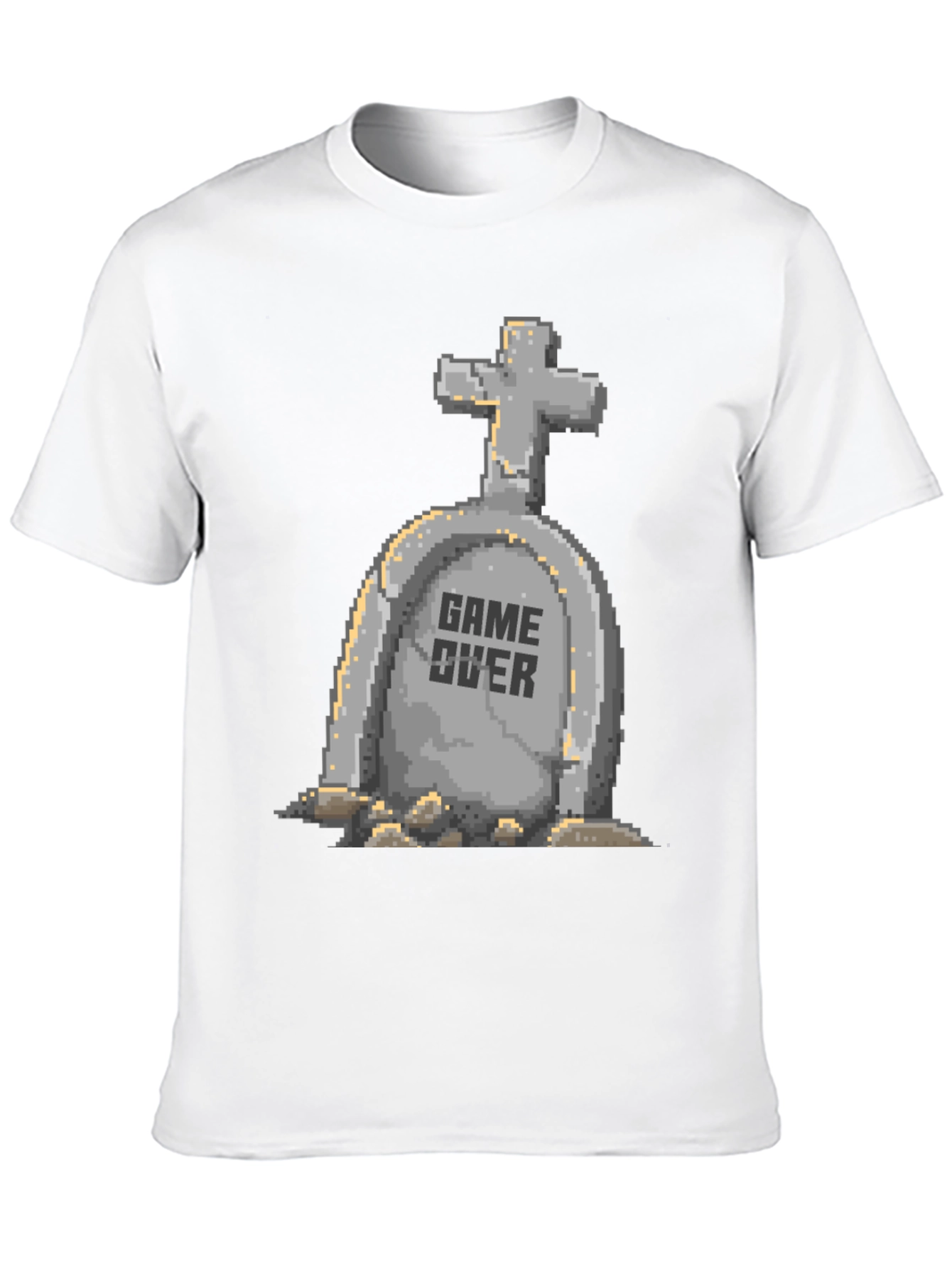 Game Over Tombstone Pixel Art T-Shirt