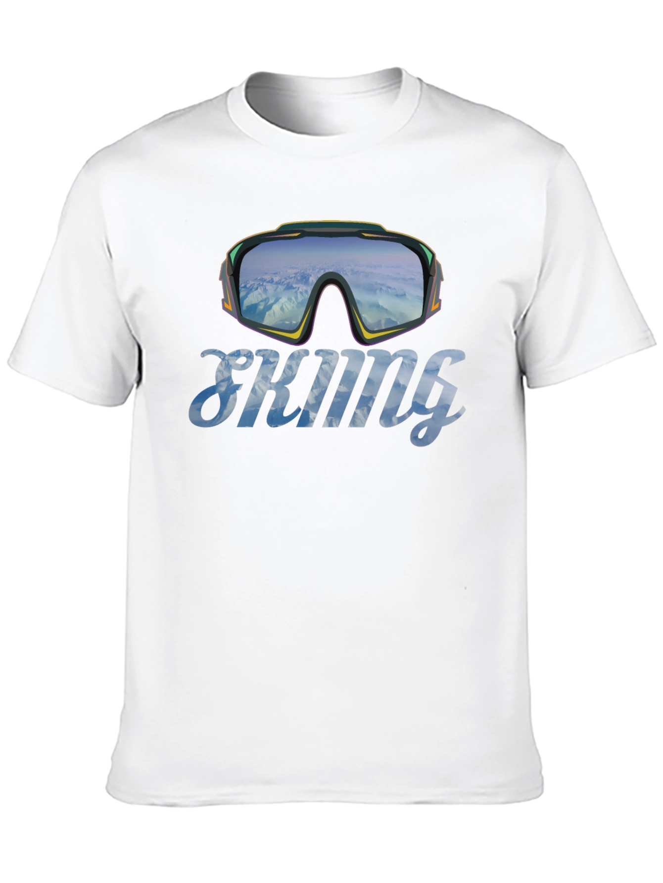 Skiing Goggles Graphic T-Shirt - Mountain Adventure Tee