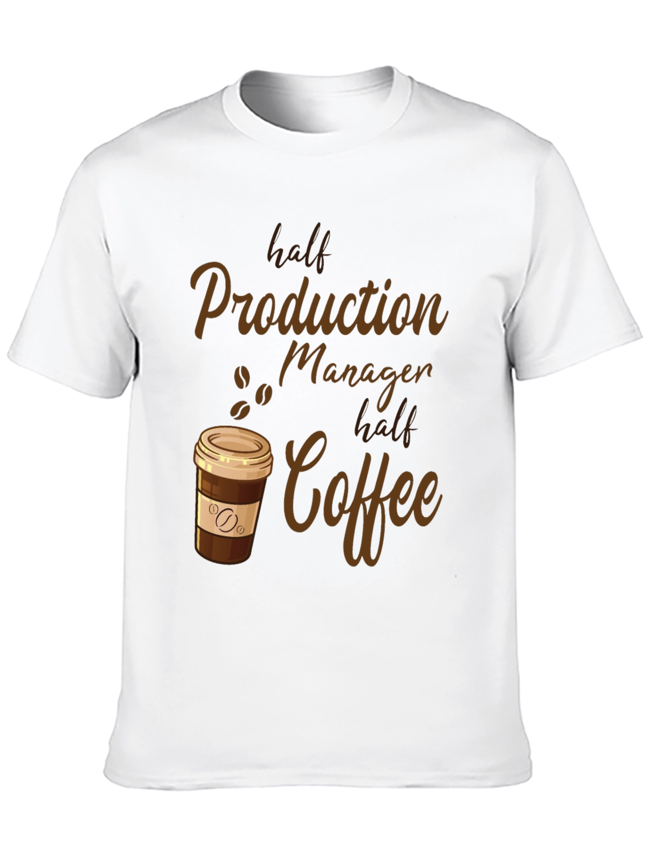 Half Production Manager Half Coffee T-Shirt