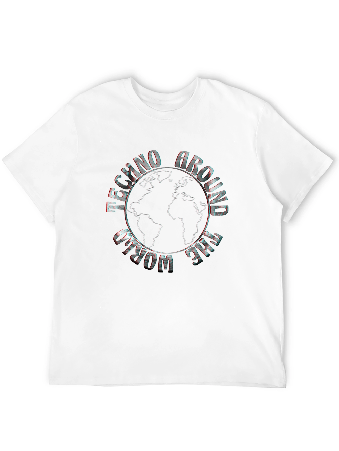 Techno Around The World Black Graphic Tee
