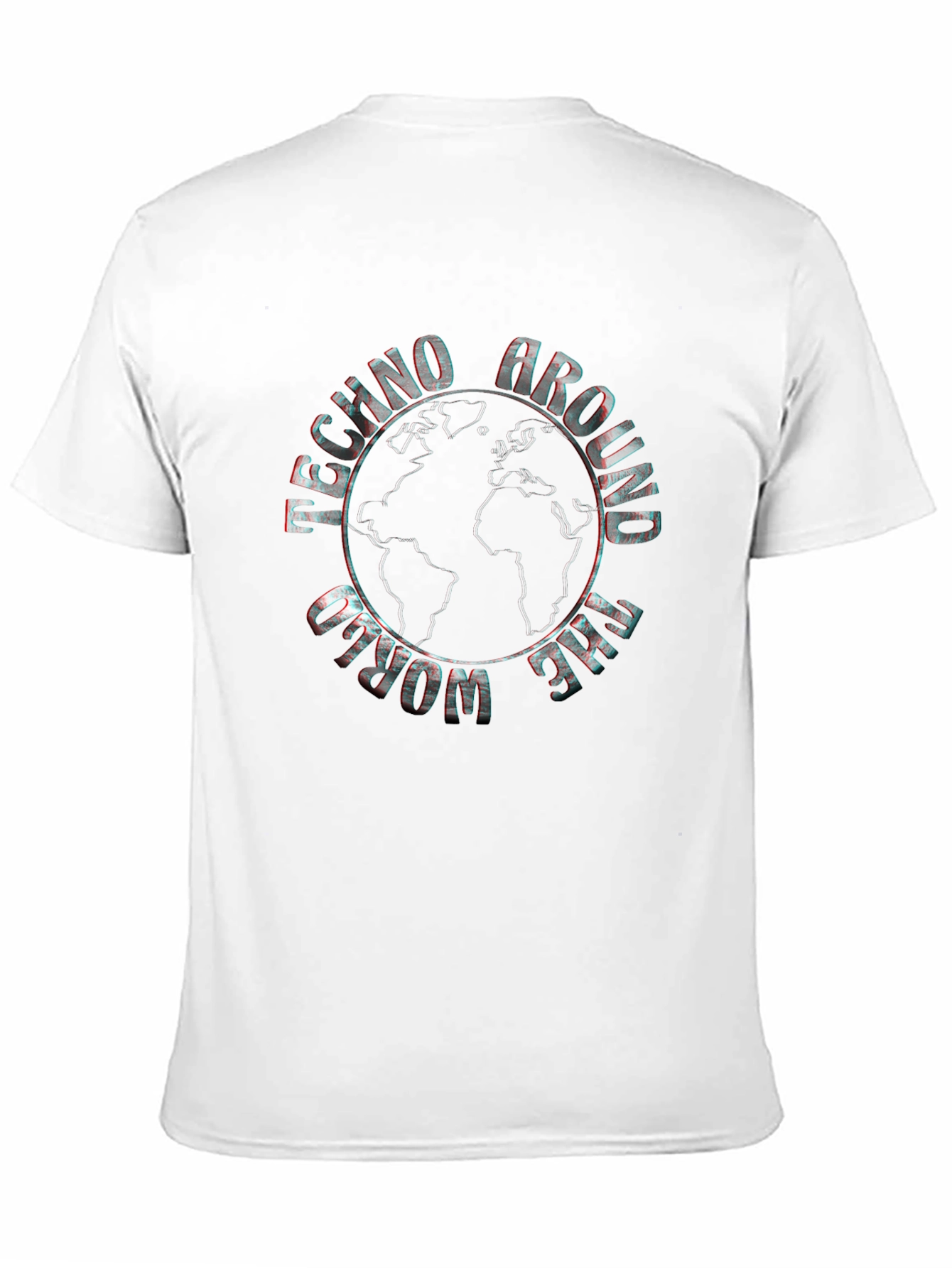 Techno Around The World Black Graphic Tee