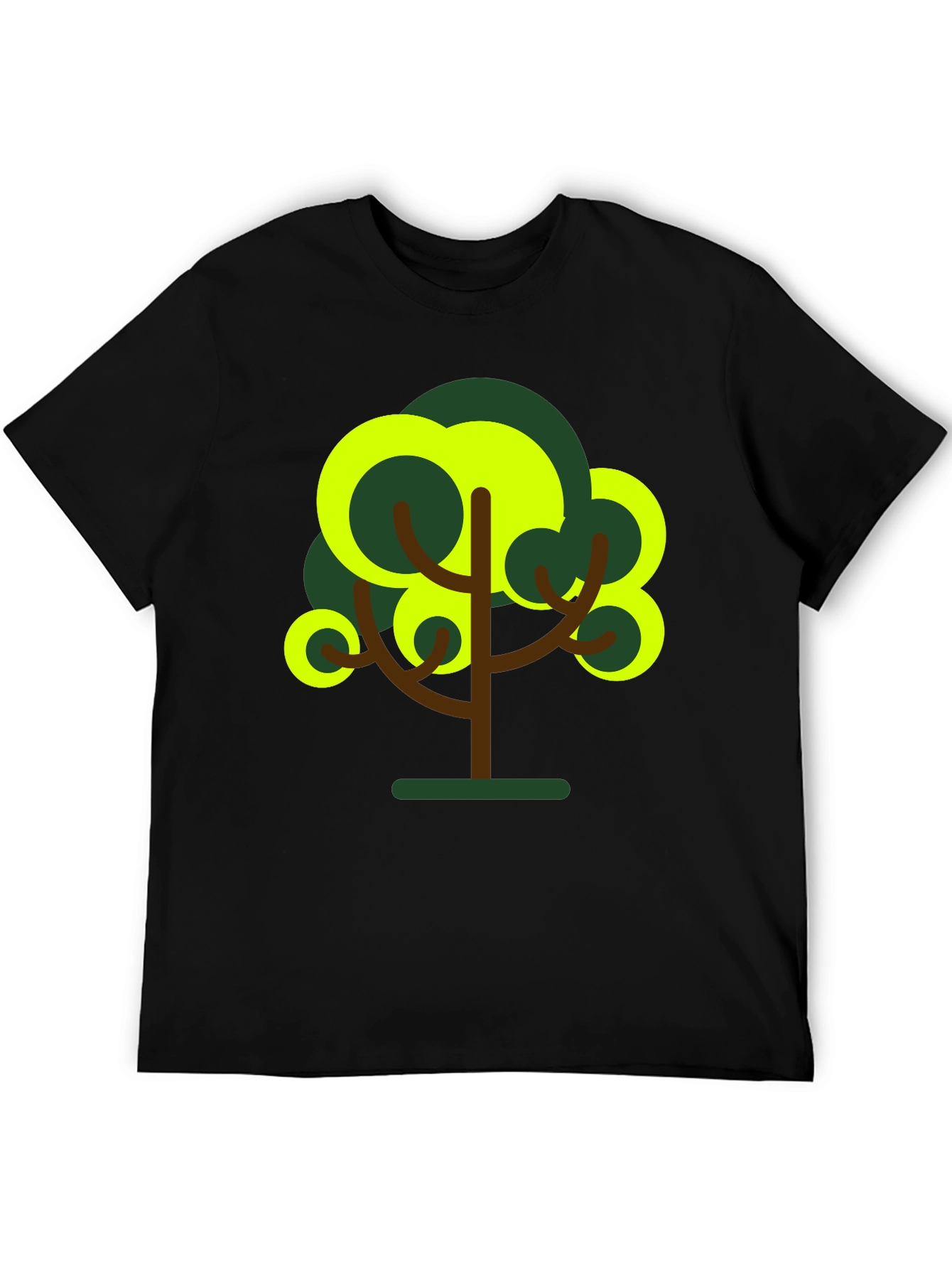 Abstract Tree Graphic Tee - Black