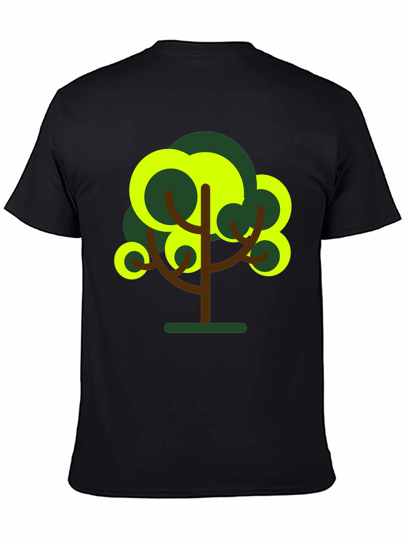 Abstract Tree Graphic Tee - Black