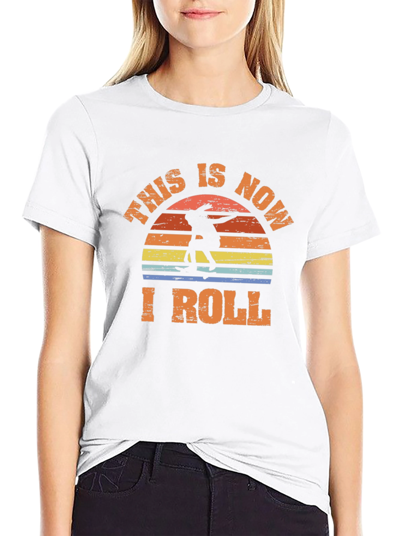 This is Now I Roll Skateboarder Graphic Tee