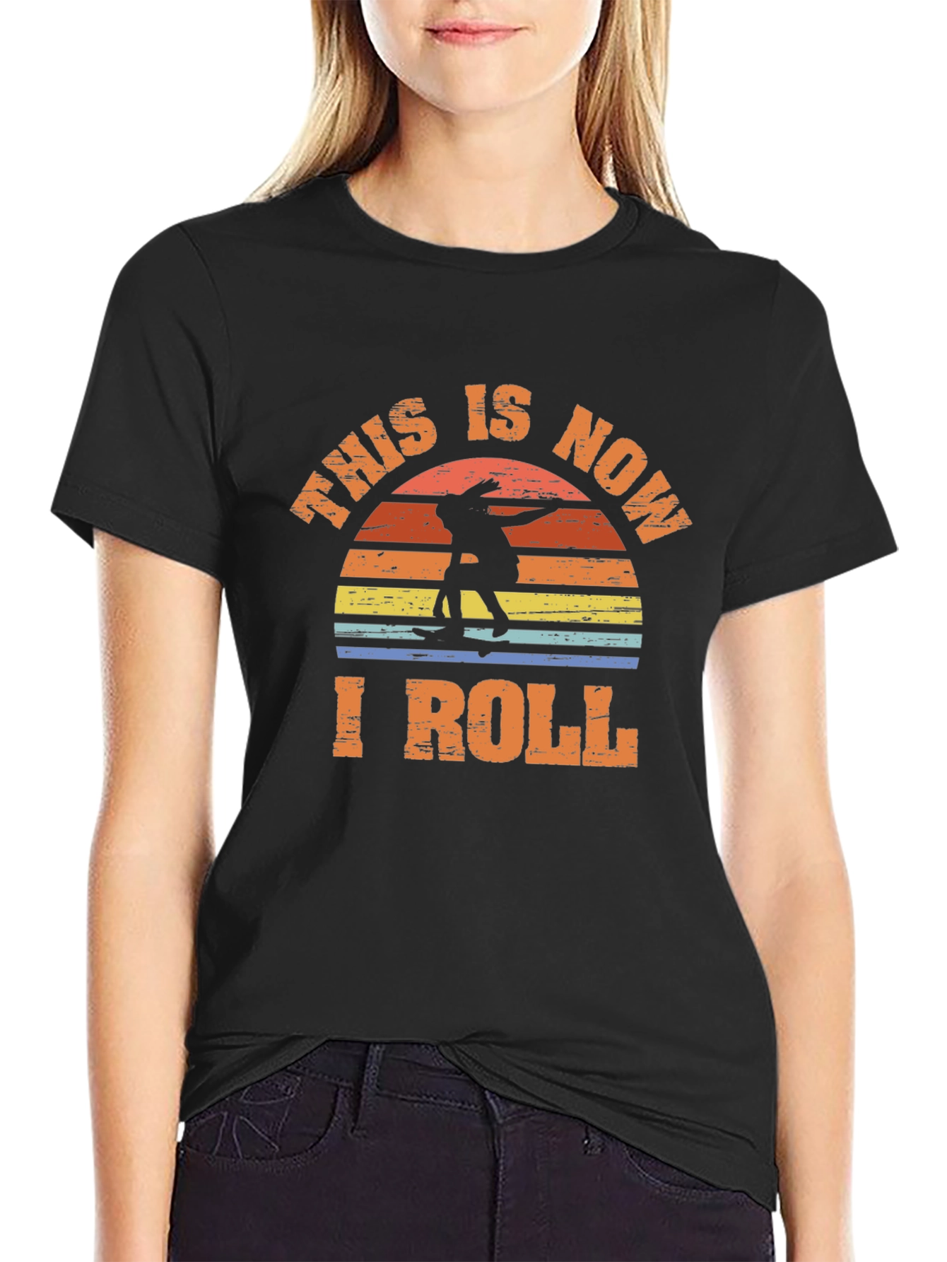 This is Now I Roll Skateboarder Graphic Tee