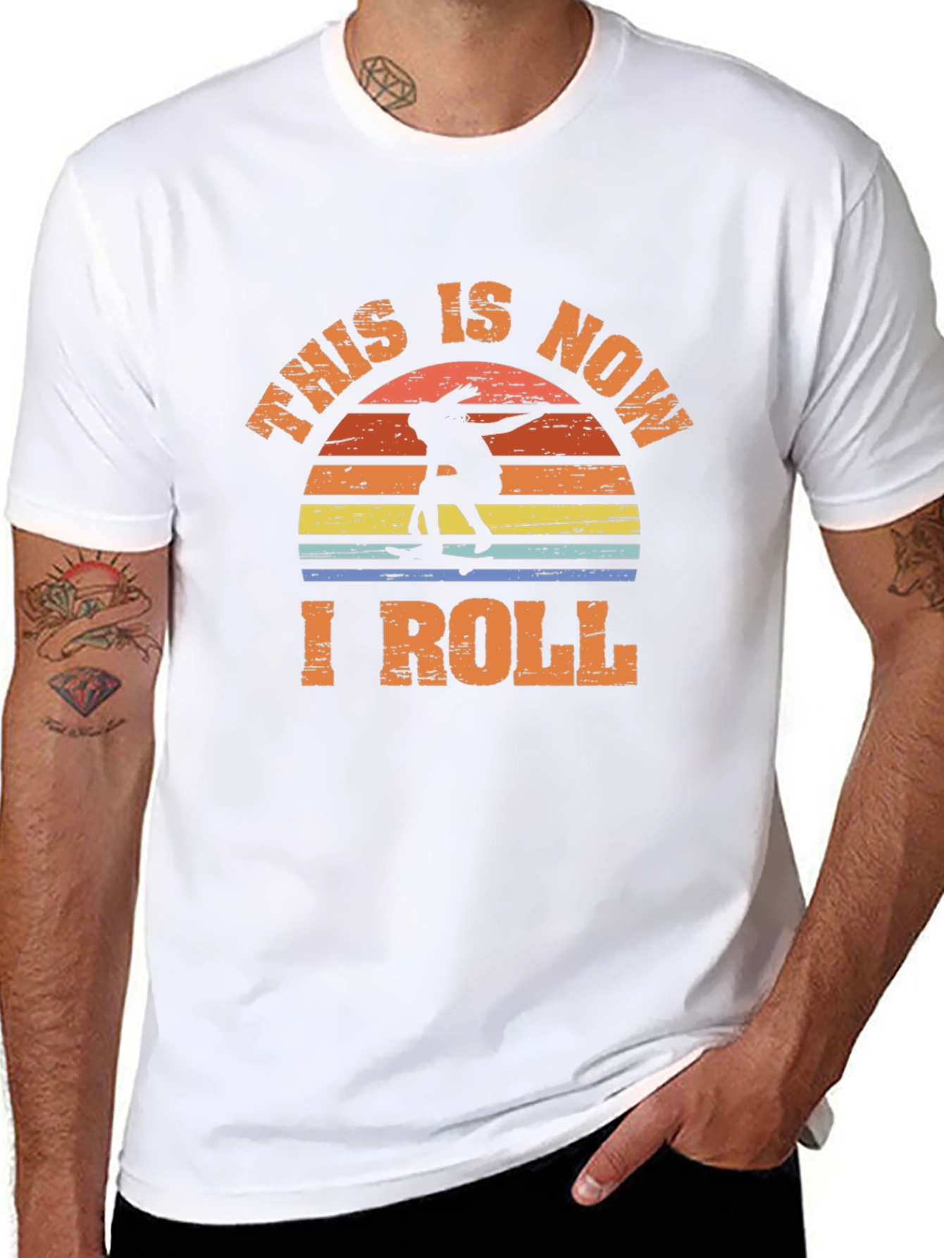 This is Now I Roll Skateboarder Graphic Tee