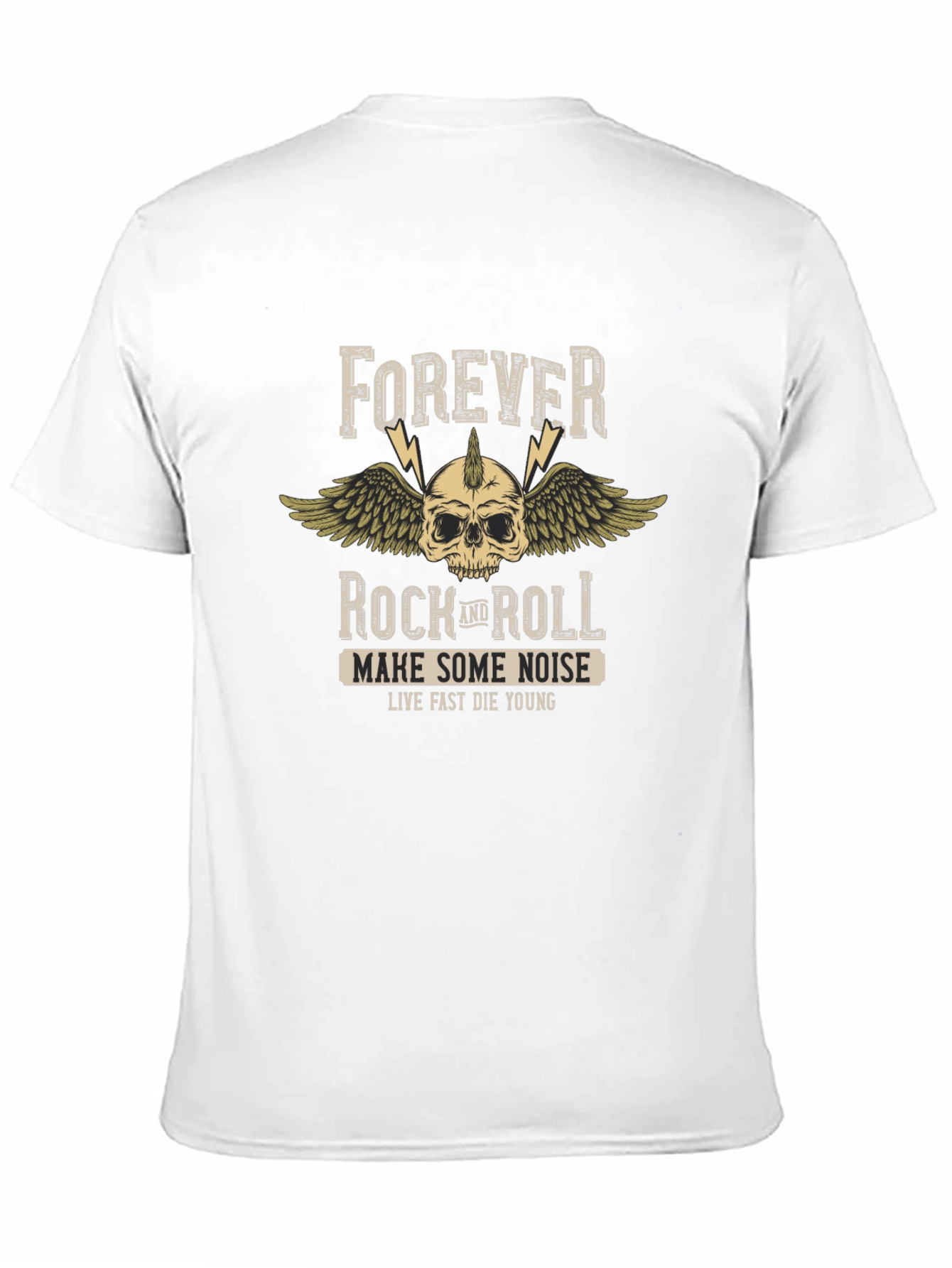 Forever Rock and Roll Black Graphic Tee