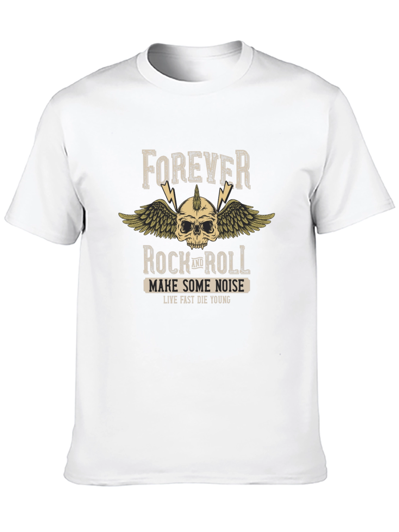 Forever Rock and Roll Black Graphic Tee
