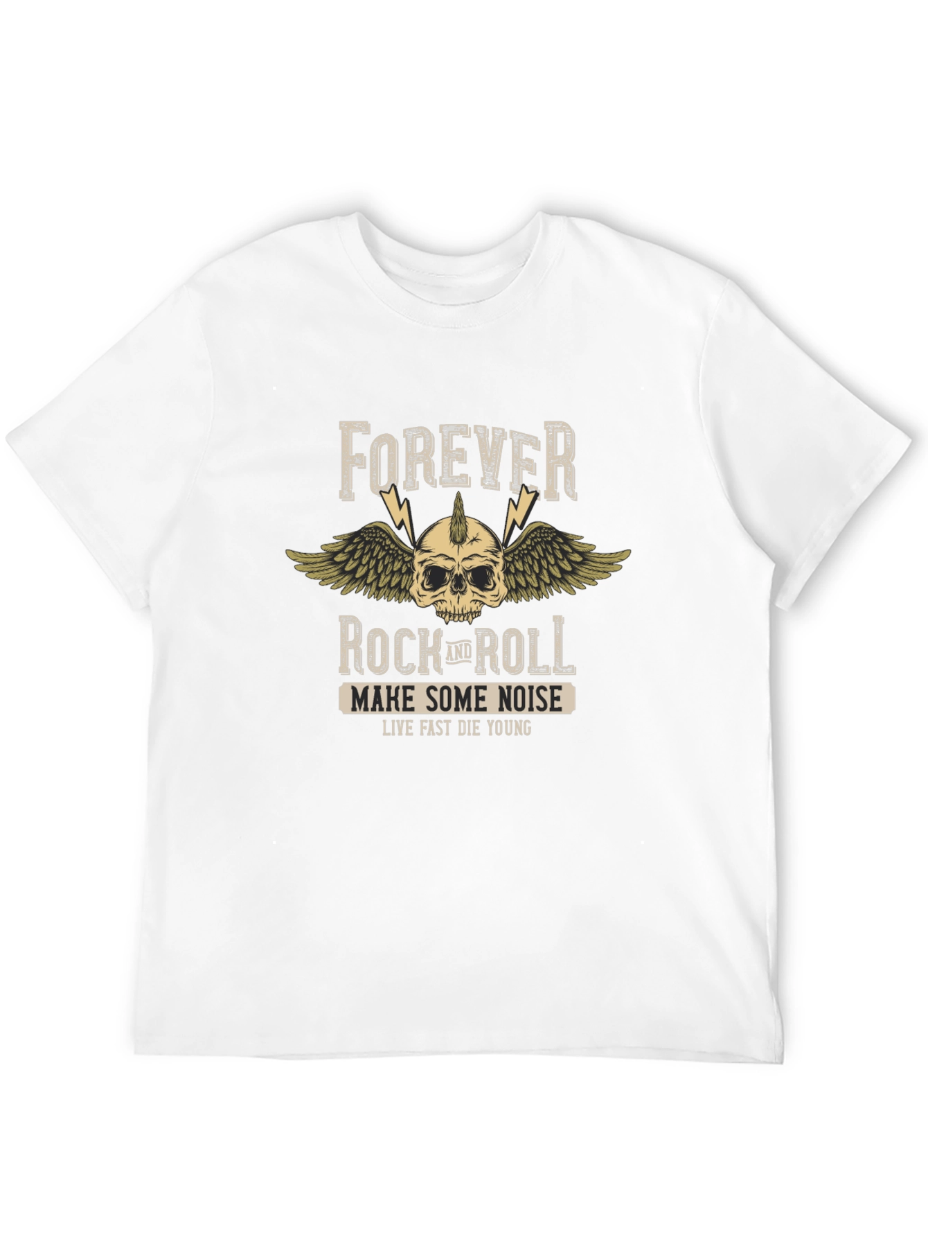 Forever Rock and Roll Black Graphic Tee