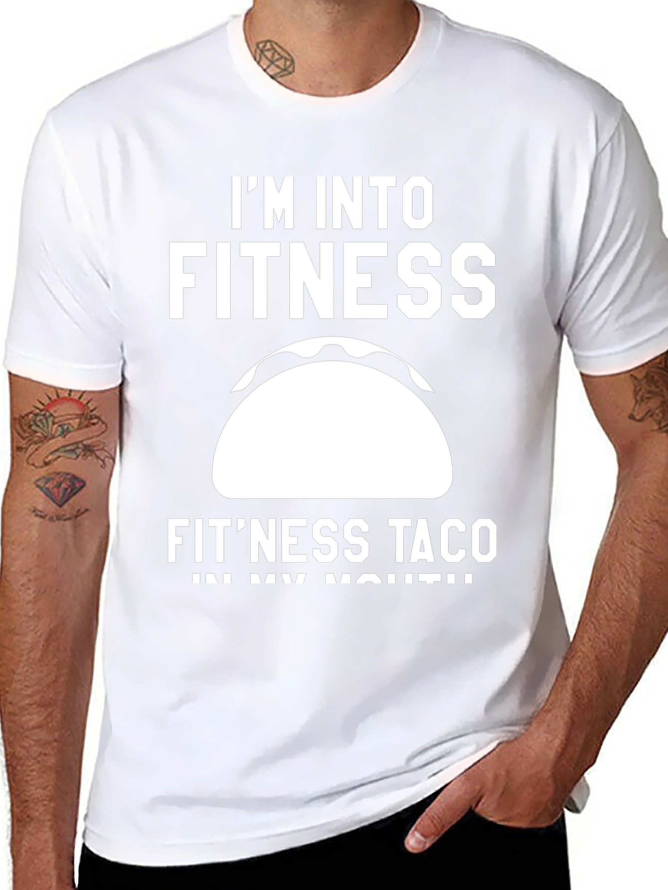 Fitness Taco Graphic T-Shirt - Funny Workout Tee