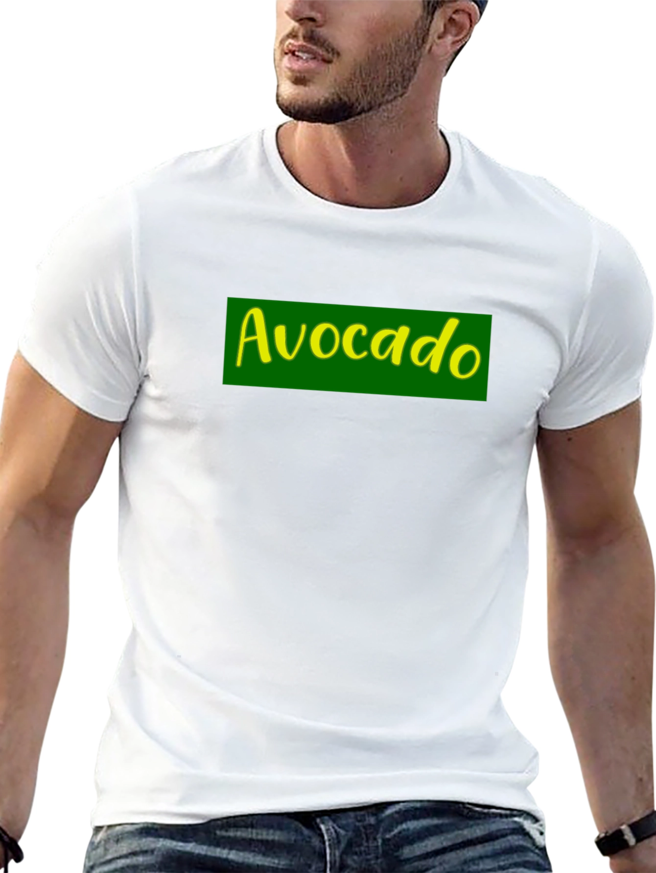 Avocado T-Shirt - Green & Yellow Graphic Print
