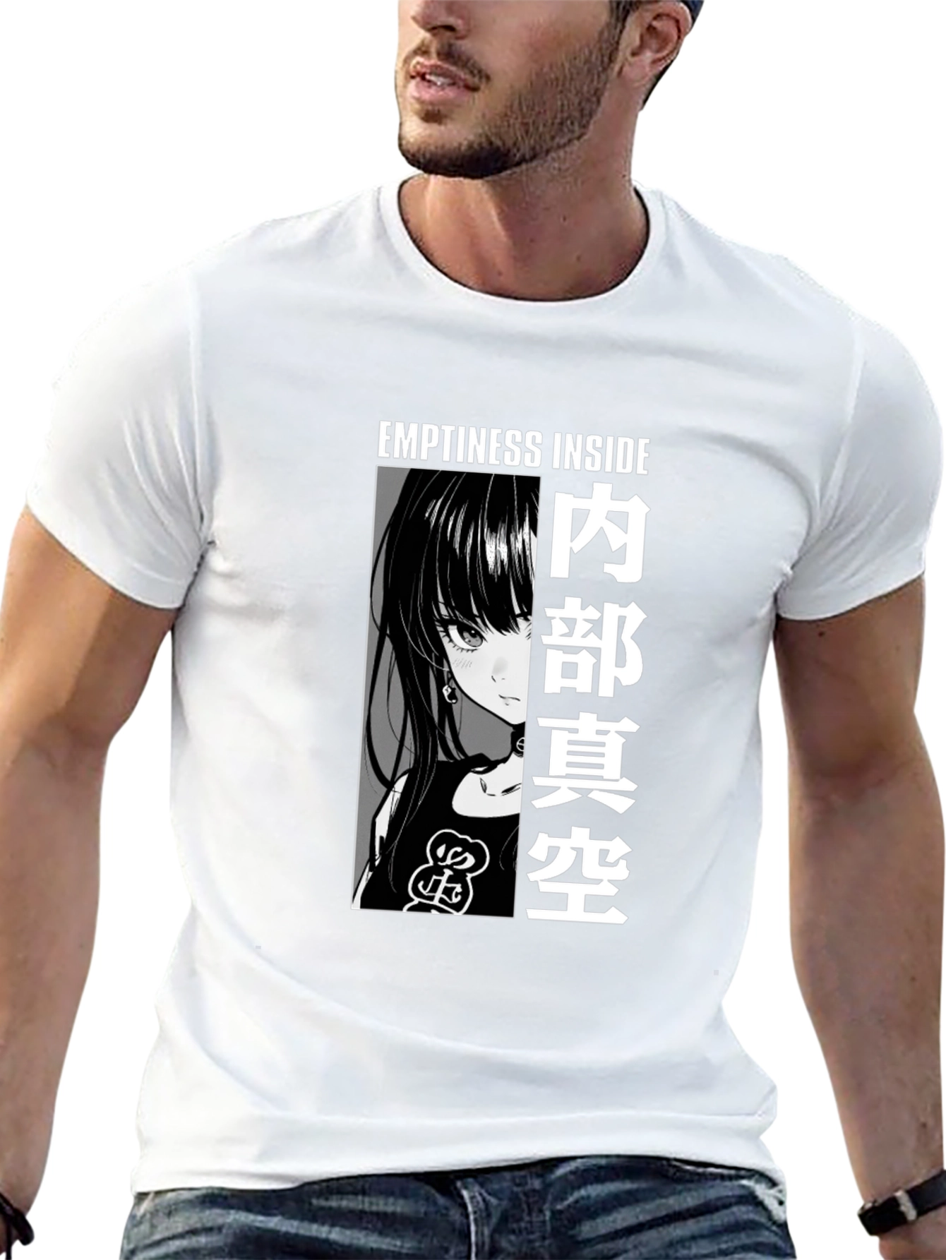 Anime Graphic Tee - Emptiness Inside T-Shirt