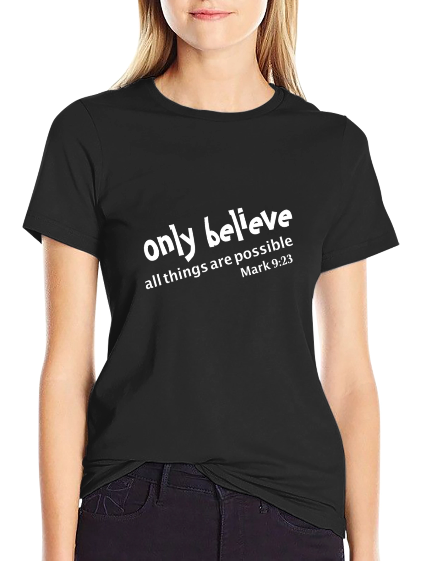 Believe T-Shirt - Mark 9:23 Christian Tee