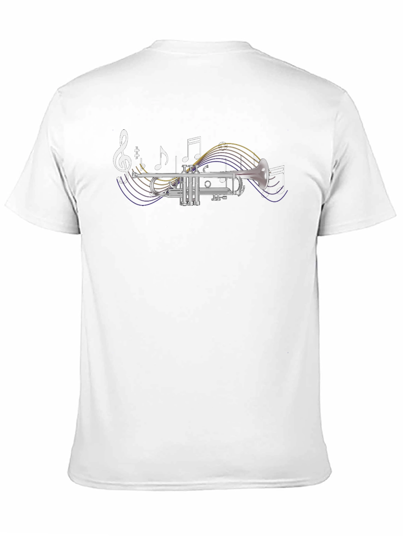 Trumpet & Music Notes Graphic T-Shirt