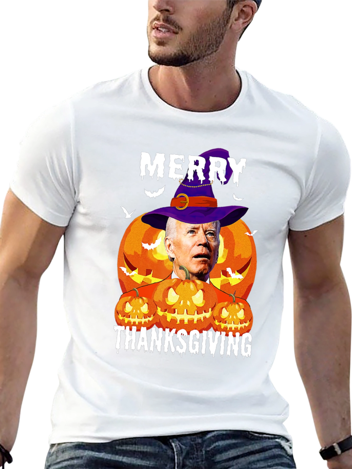 Merry Thanksgiving Biden Pumpkin T-Shirt