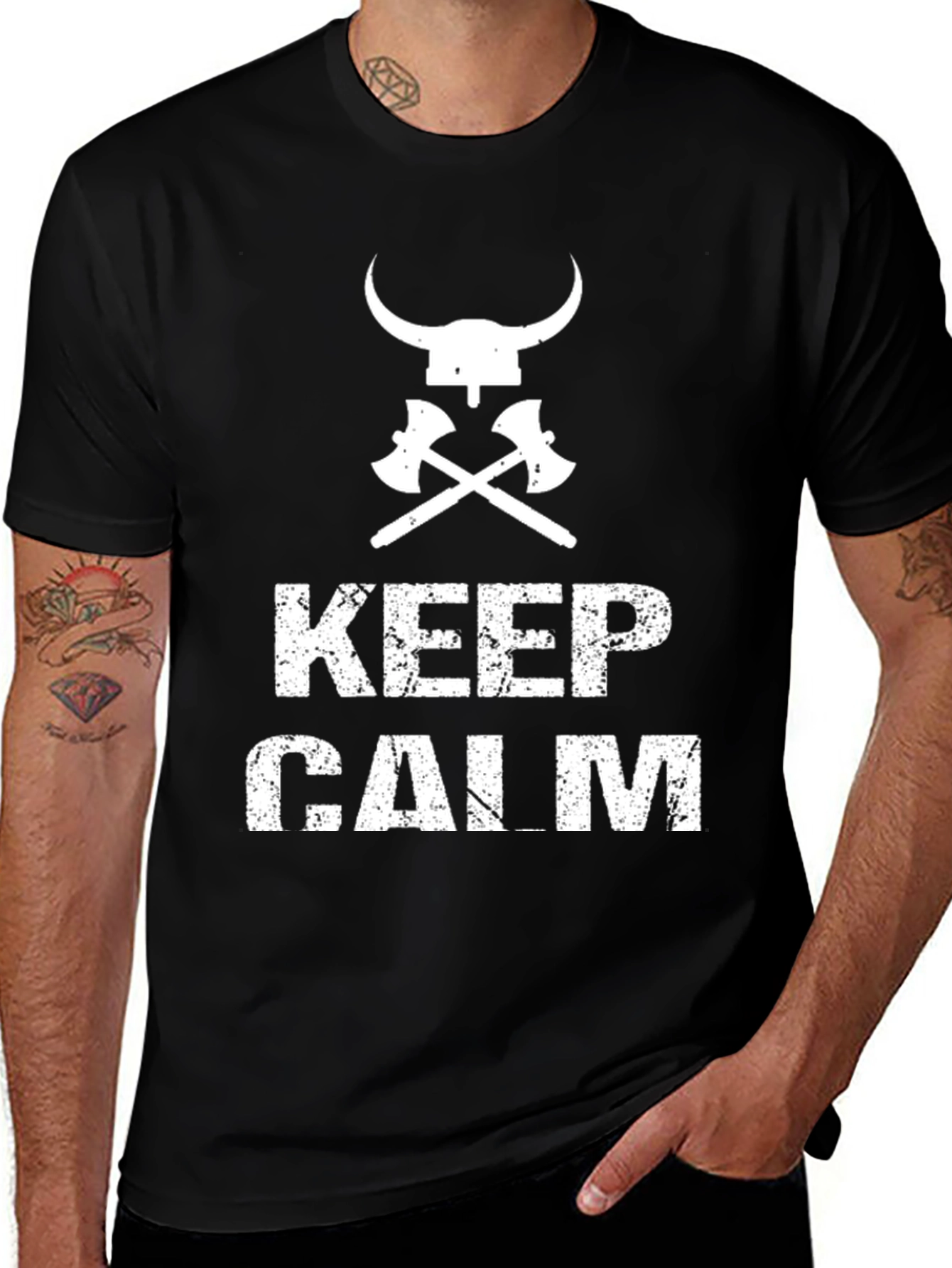 Keep Calm Viking Axe T-Shirt