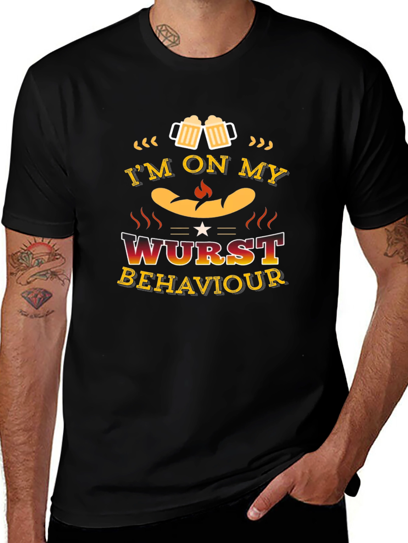 Im on My Wurst Behaviour Funny T-Shirt