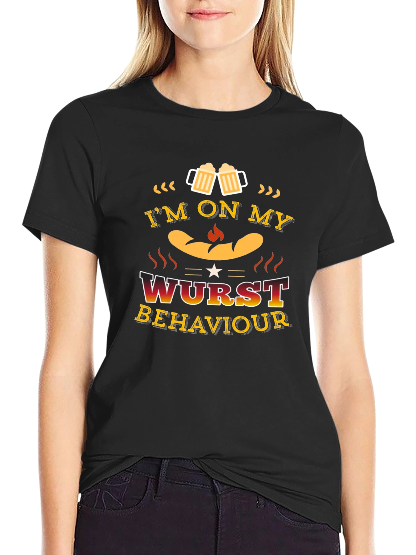 Im on My Wurst Behaviour Funny T-Shirt
