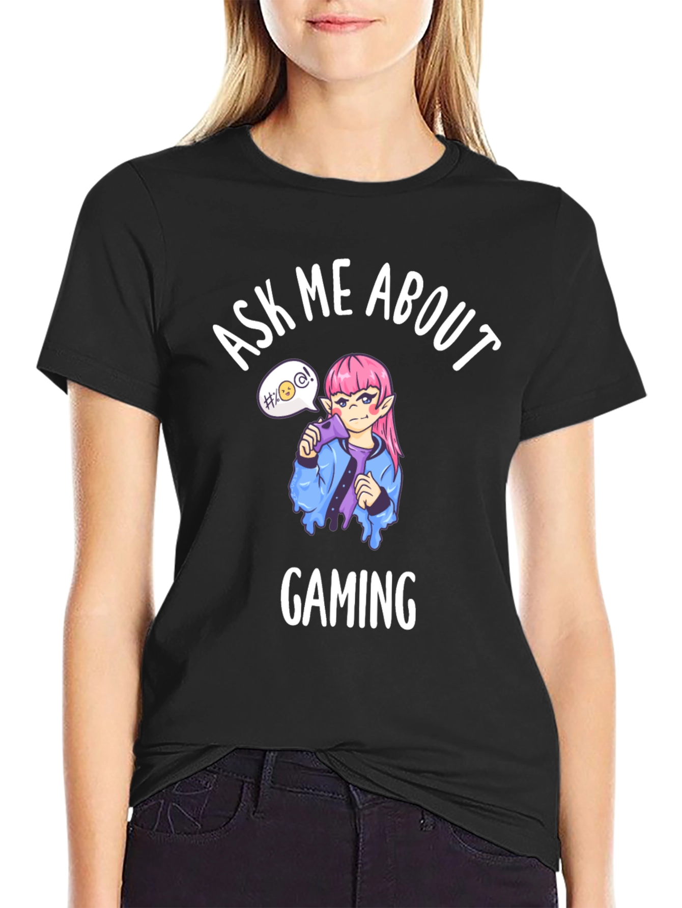 Ask Me About Gaming T-Shirt - Anime Gamer Tee