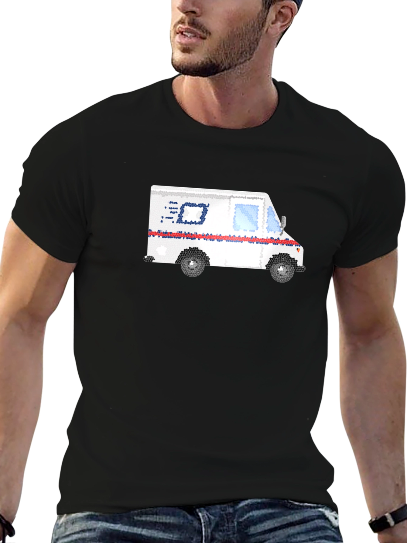 USPS Truck Graphic Tee - Black