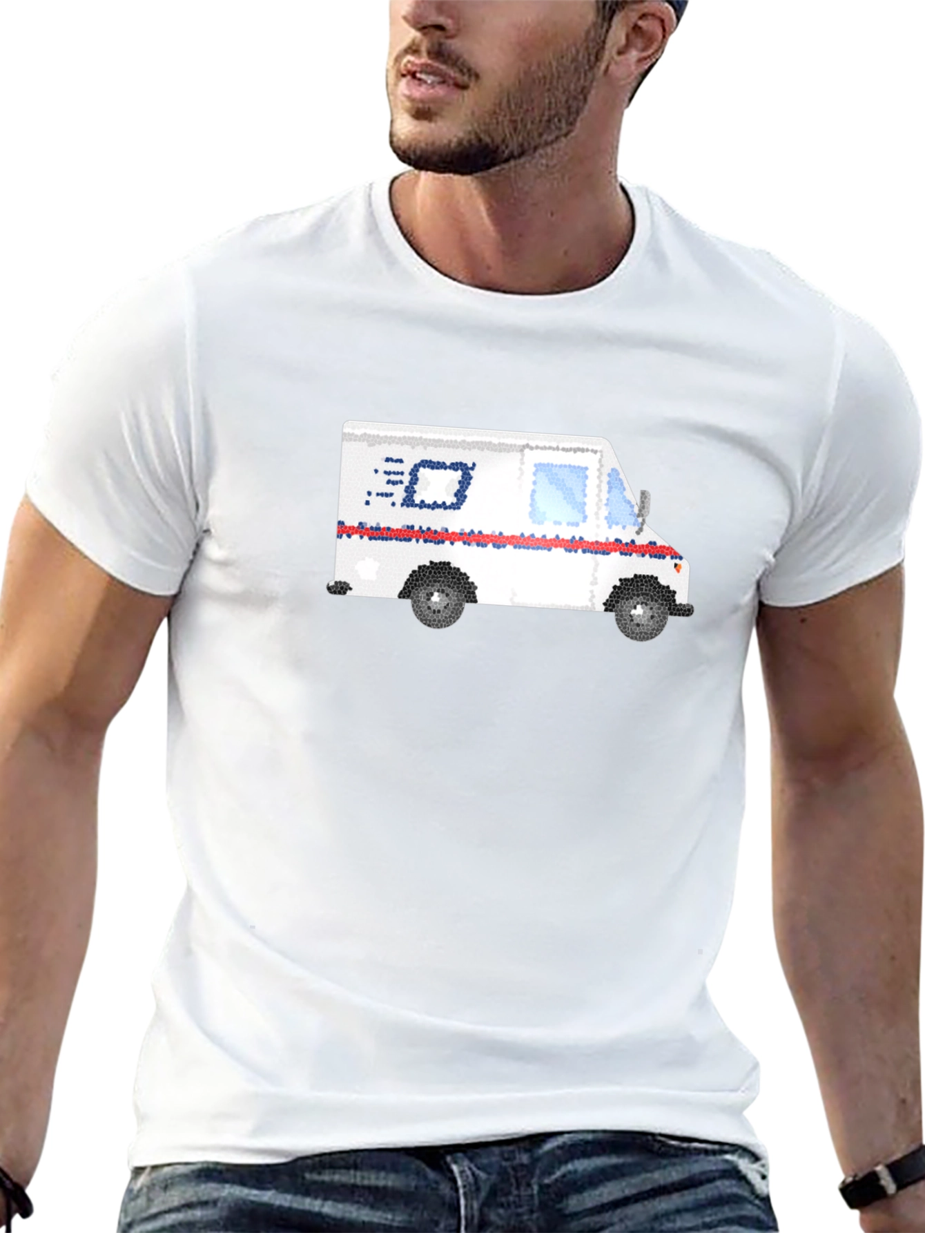 USPS Truck Graphic Tee - Black