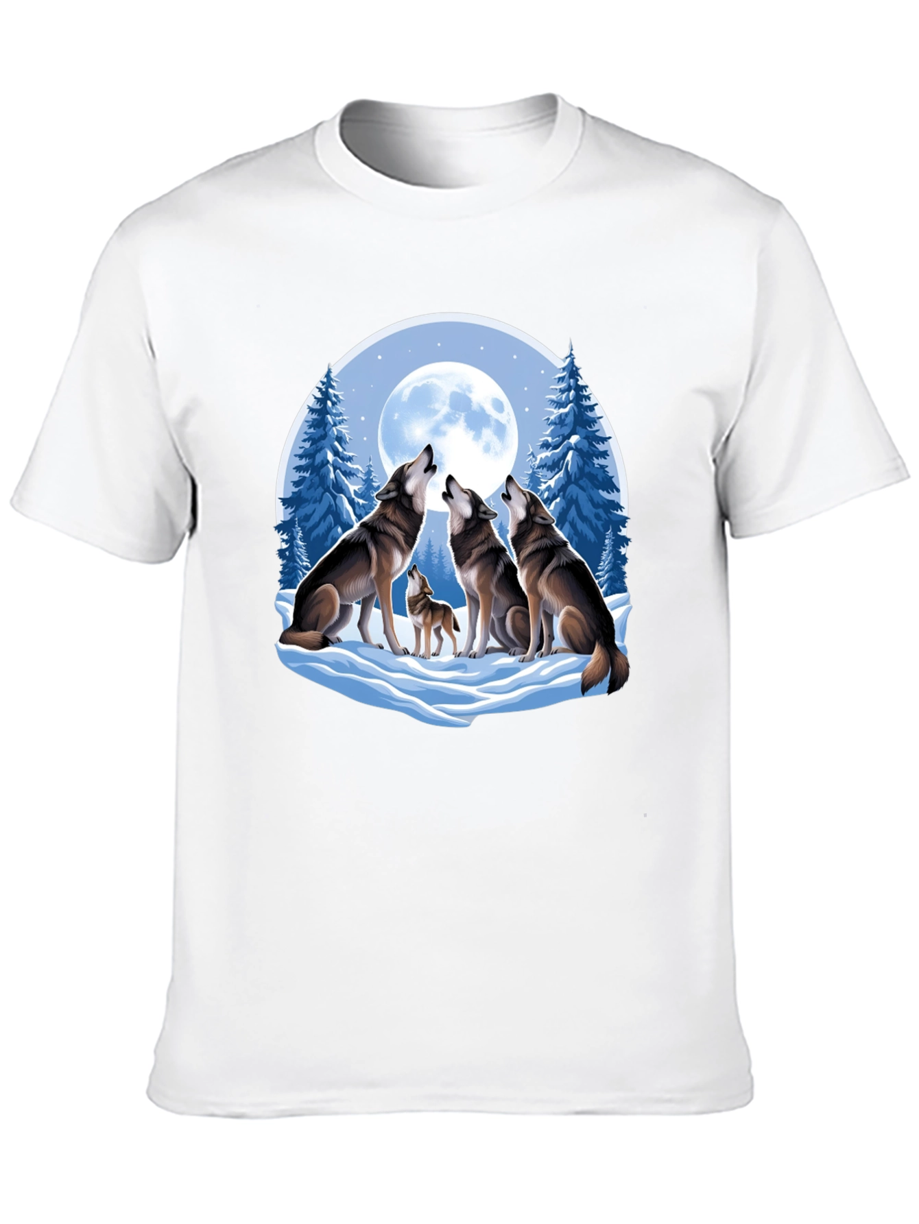 Wolf Pack Moon Graphic Tee - Black