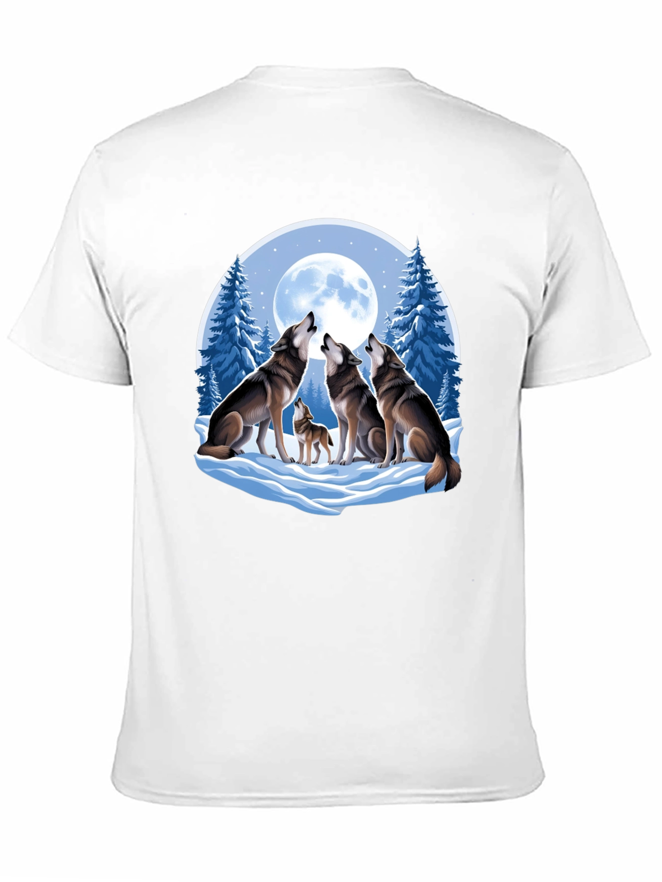 Wolf Pack Moon Graphic Tee - Black
