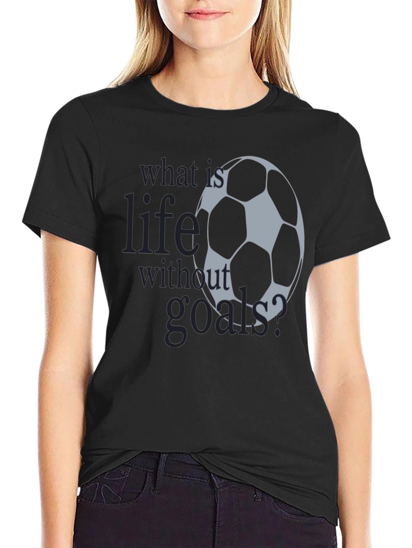 Soccer Life Goals T-Shirt | Mens Black Graphic Tee