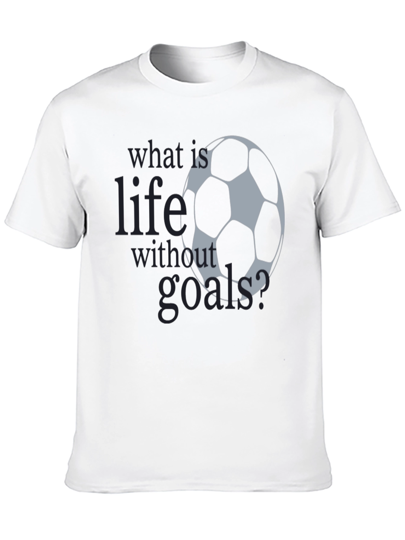 Soccer Life Goals T-Shirt | Mens Black Graphic Tee