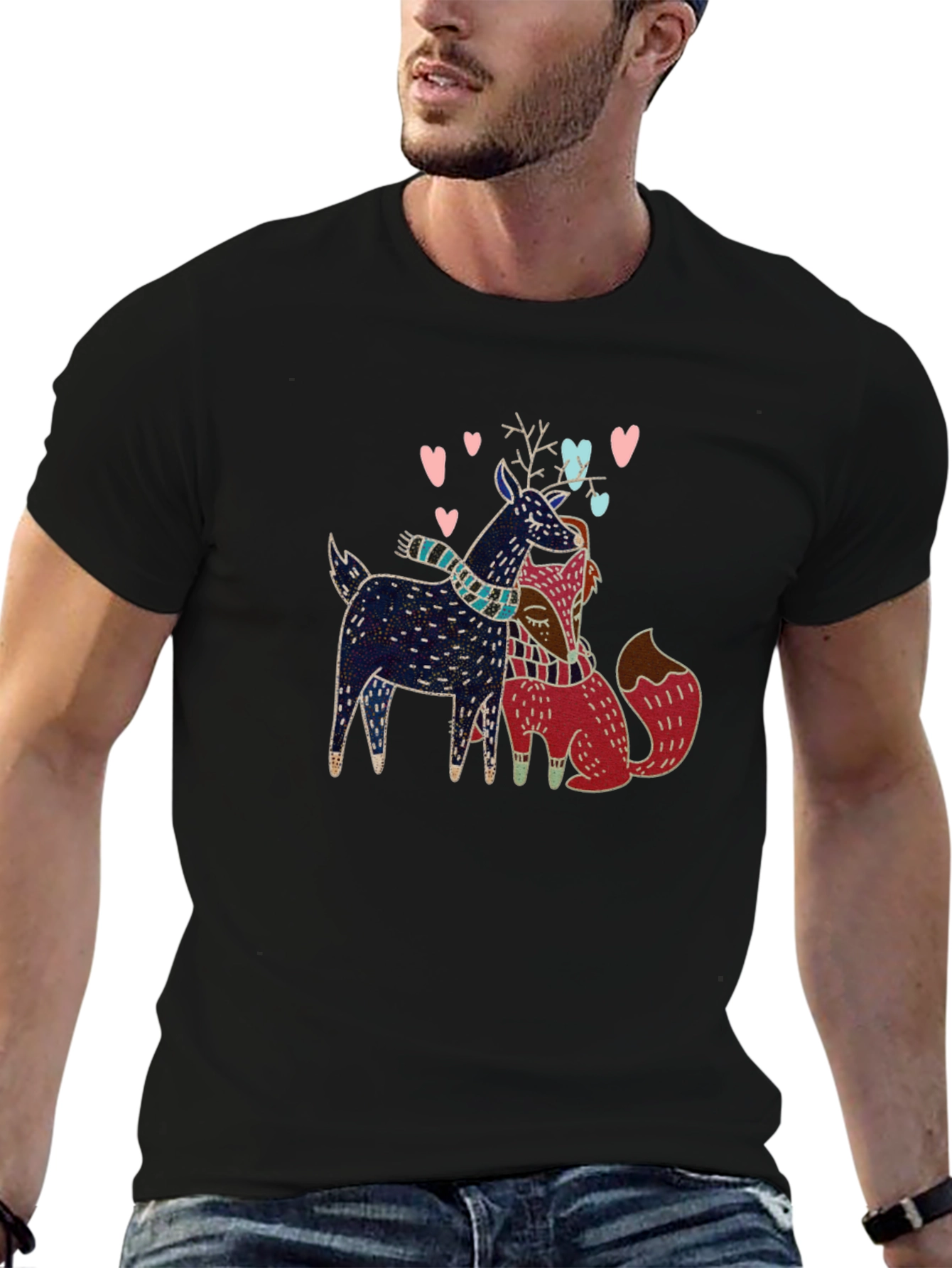 Deer and Fox Love T-Shirt