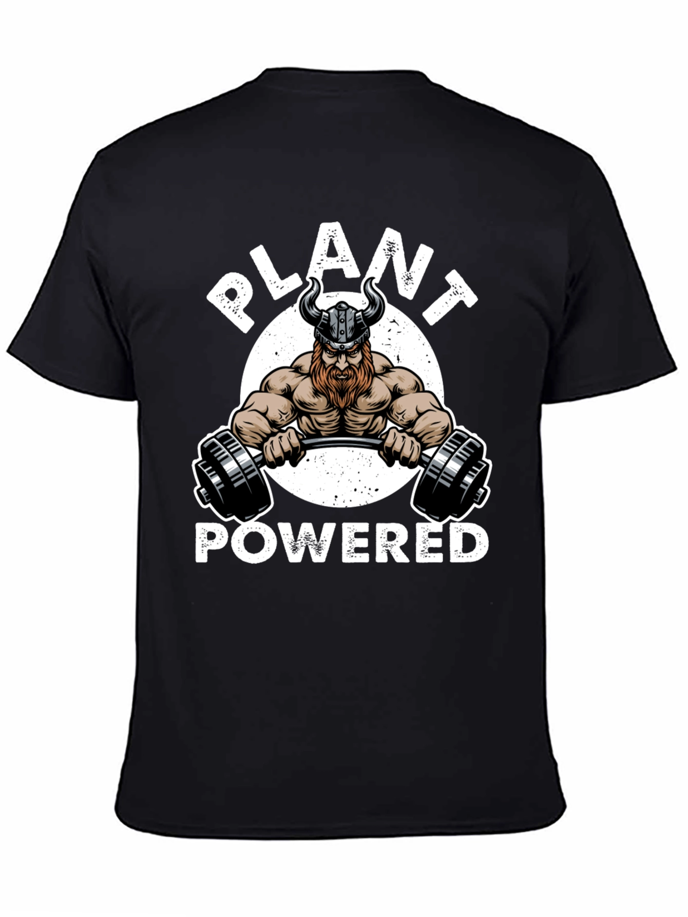 Plant Powered Viking Gym Black T-Shirt