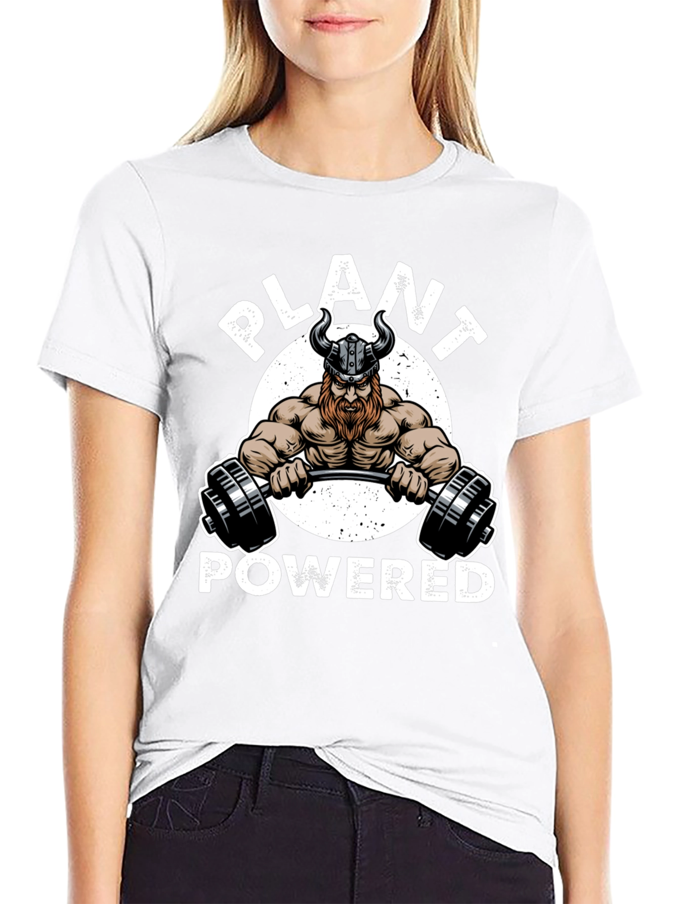 Plant Powered Viking Gym Black T-Shirt