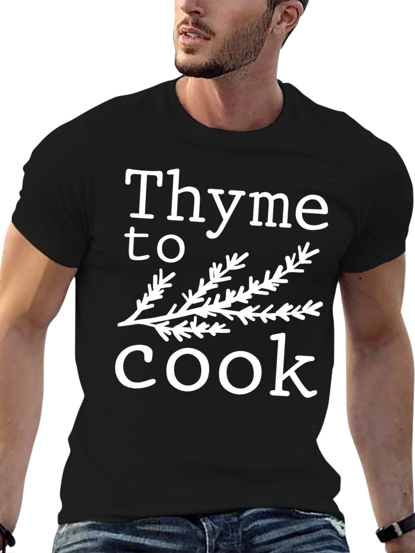 Thyme to Cook Graphic T-Shirt - Black Unisex