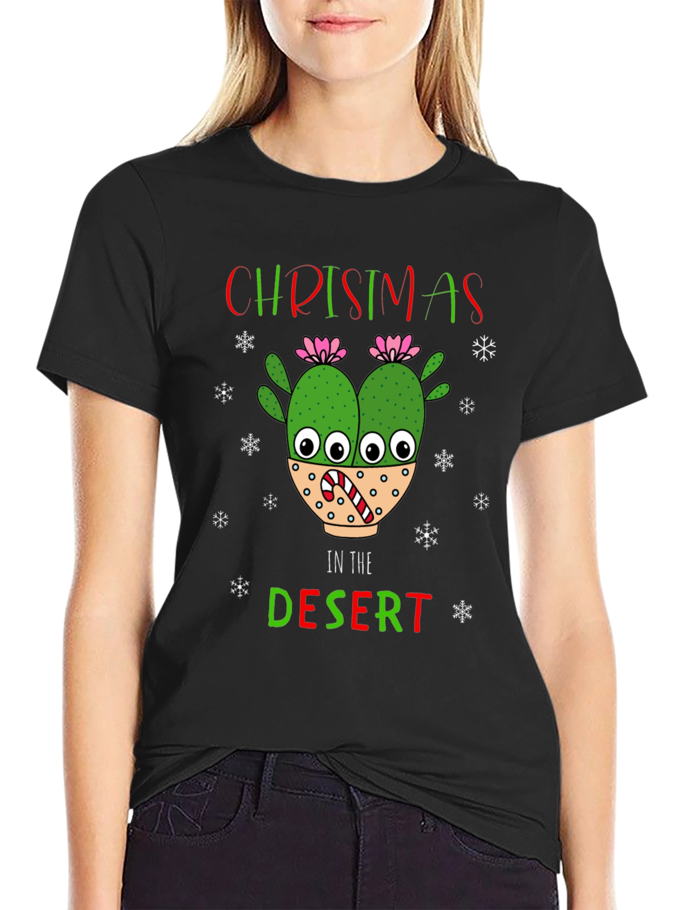 Christmas in the Desert Cactus T-Shirt