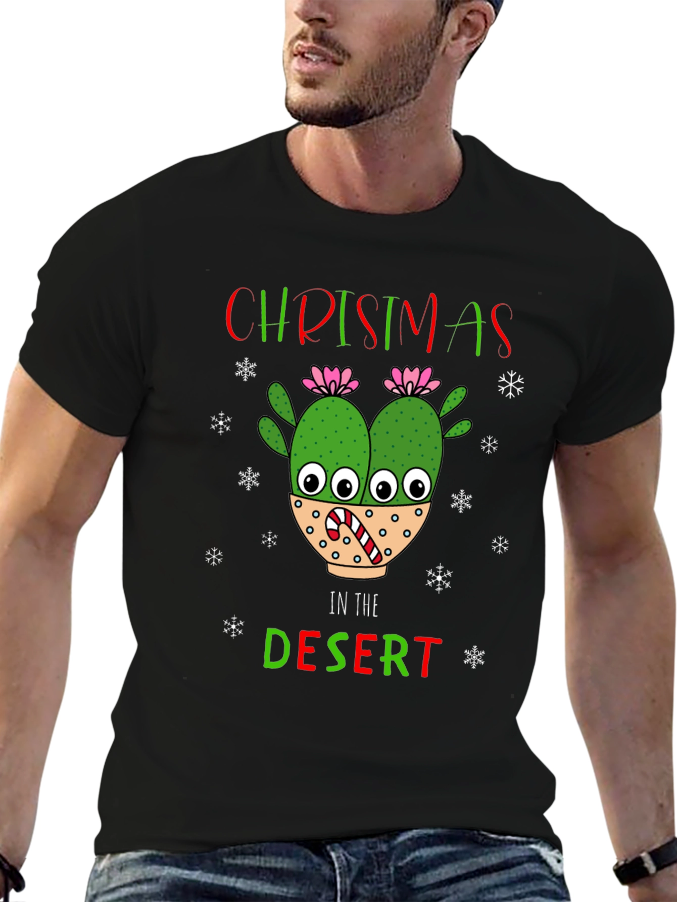 Christmas in the Desert Cactus T-Shirt