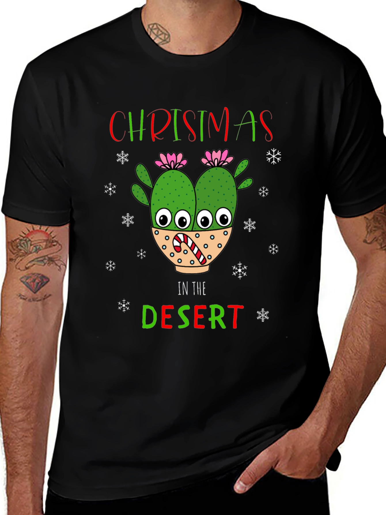 Christmas in the Desert Cactus T-Shirt