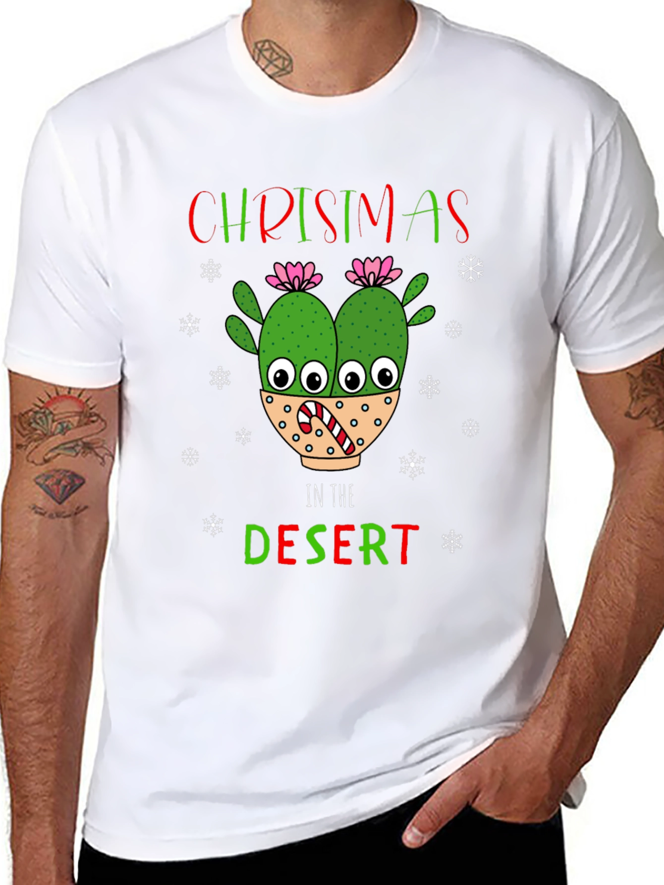 Christmas in the Desert Cactus T-Shirt