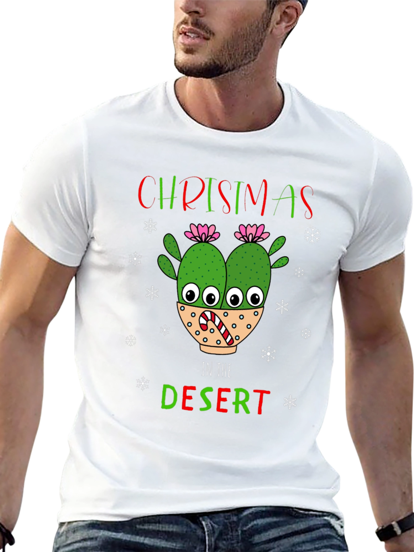 Christmas in the Desert Cactus T-Shirt