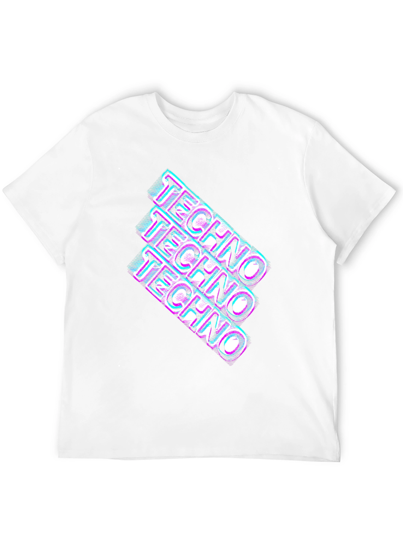 Retro Techno Glitch T-Shirt - Rave Party Tee