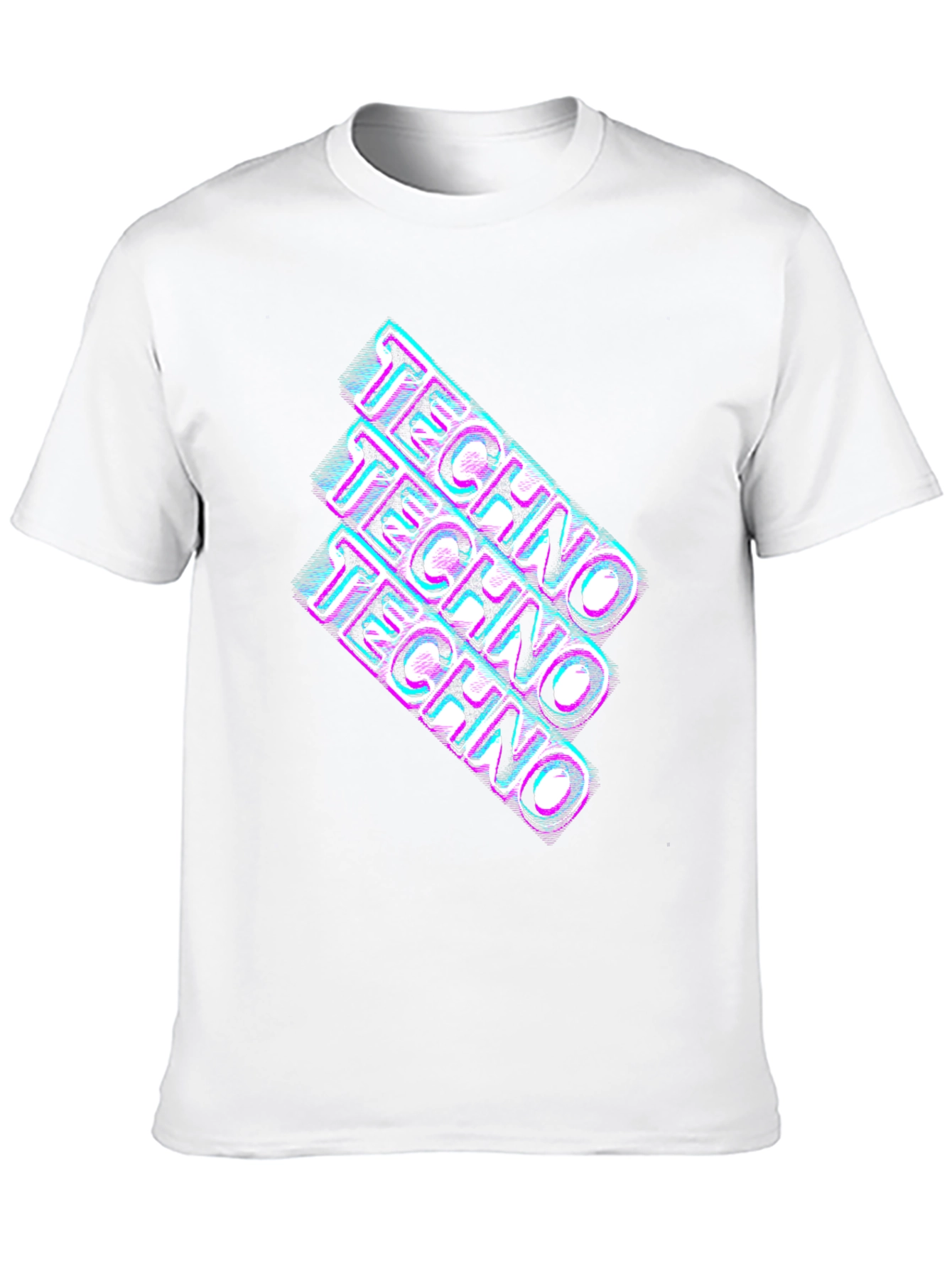 Retro Techno Glitch T-Shirt - Rave Party Tee