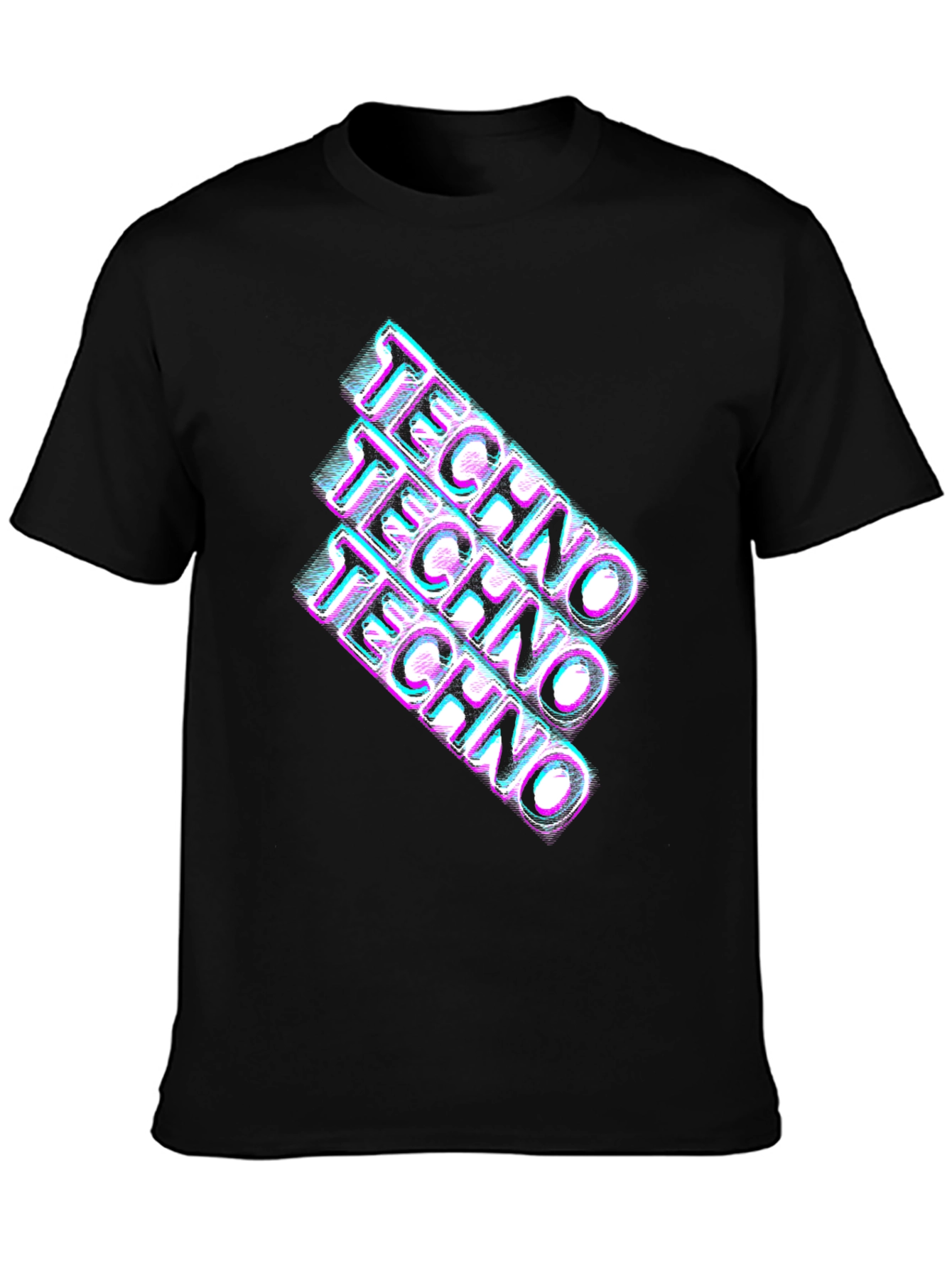 Retro Techno Glitch T-Shirt - Rave Party Tee